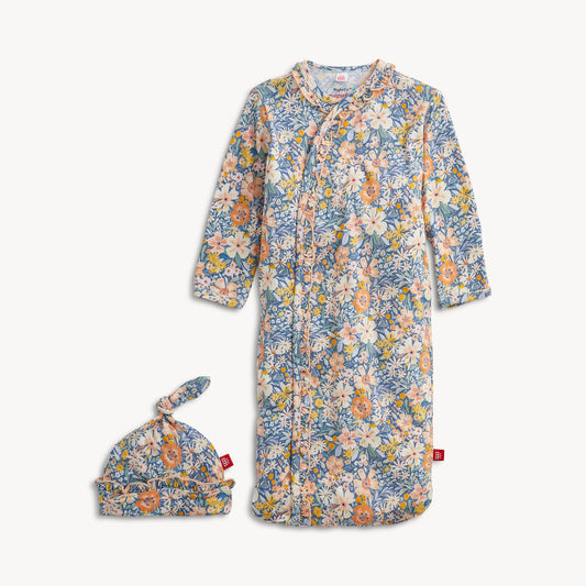Floral Ruffle Gown Set