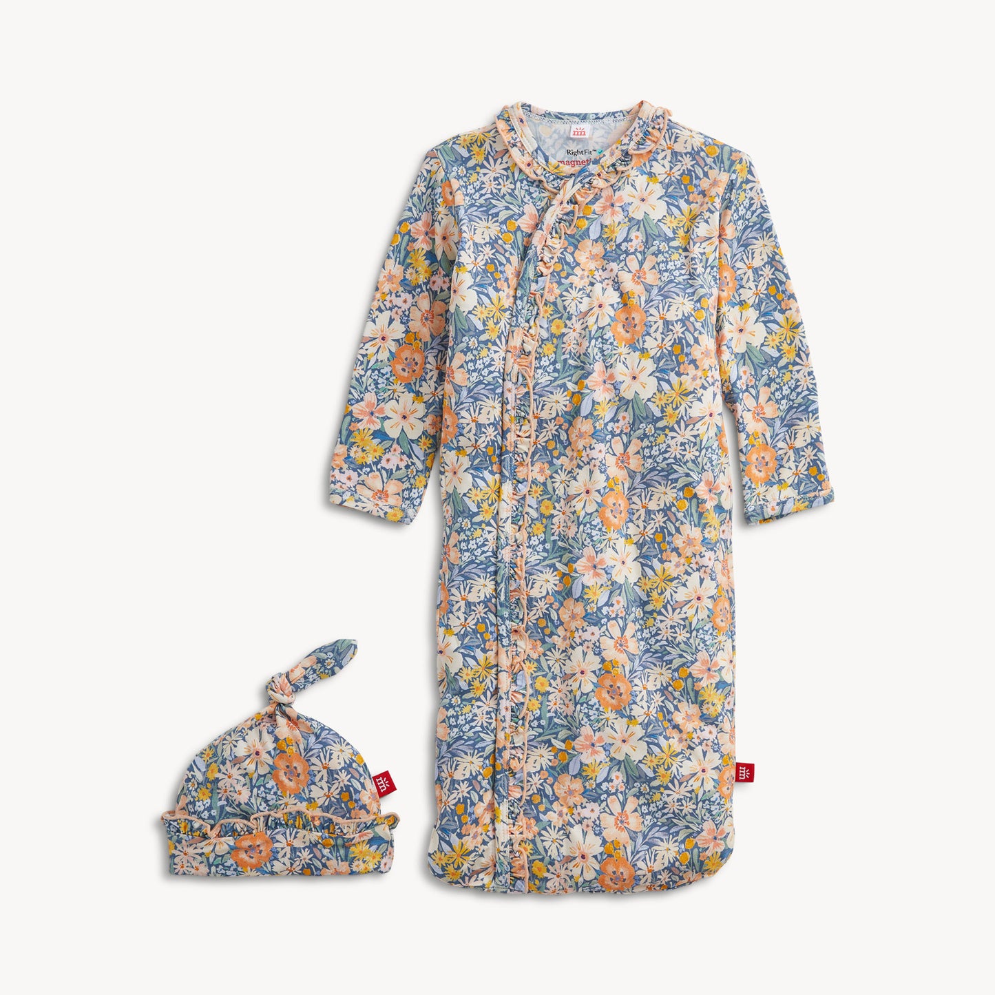 Floral Ruffle Gown Set