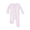 Pink Multi Stripe Ruffle Footie