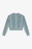 Acid Seafoam Crop Cable Sweater