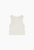 Ecru Shirred Ribbed Tank