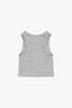 Lt Grey Shirred Ribbed Tank