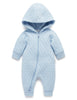 Blue Quilted Hooded Romper