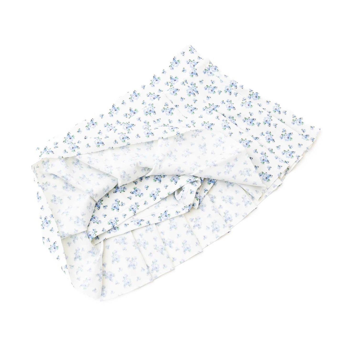 Floral Blue Pleated Skort