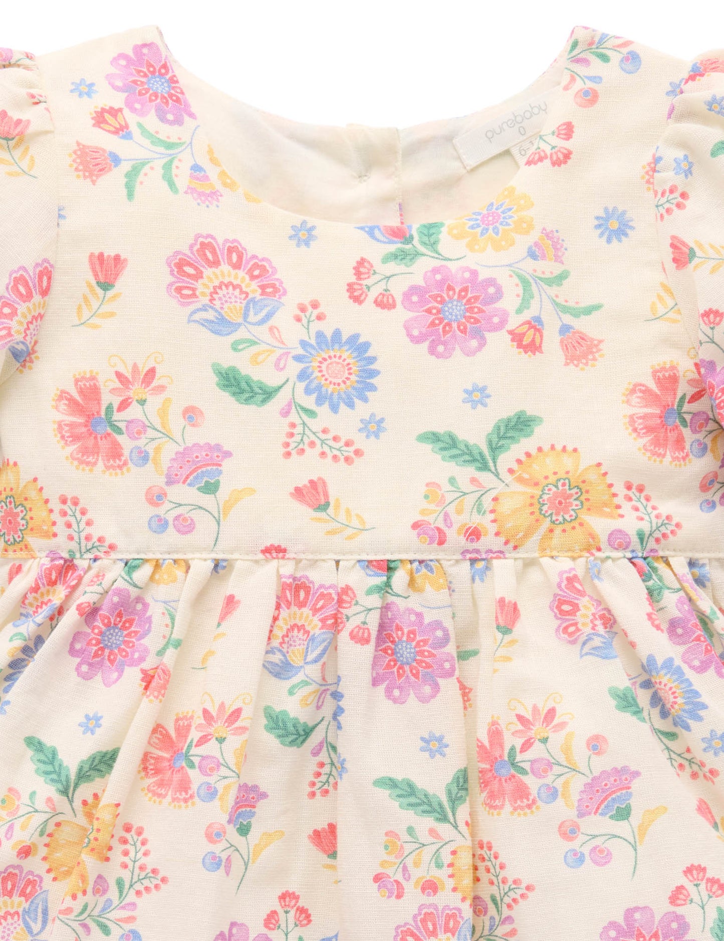 Vibrant Floral Linen Dress Set