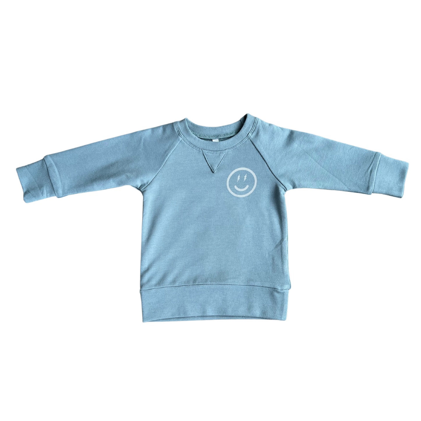 Smile Blue Raglan Sweatshirt