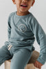 Smile Blue Raglan Sweatshirt