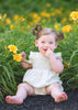 Blue Floral Smocked Romper