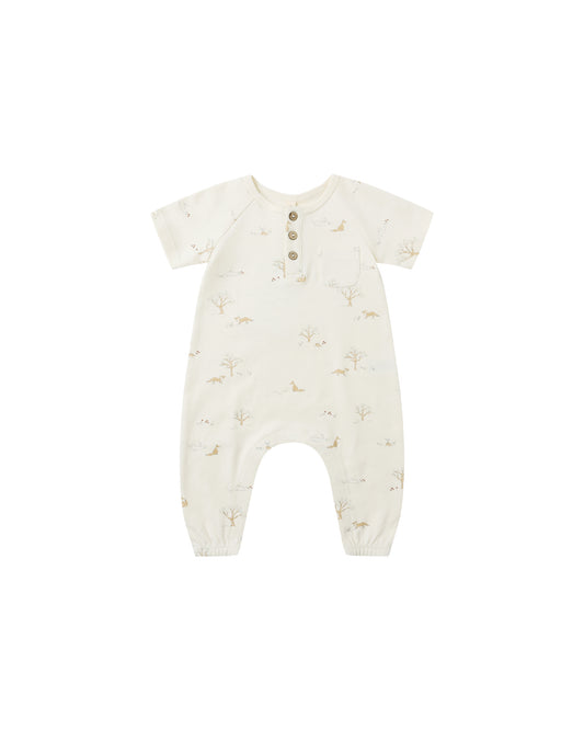 Fox Land Short Sleeve Romper
