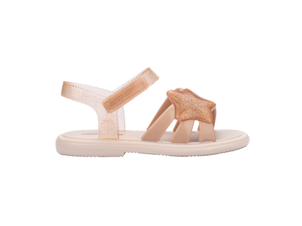 Beige Glitter Hip Sky Sandals