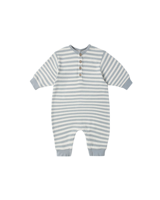 Blue Stripe Relaxed Romper