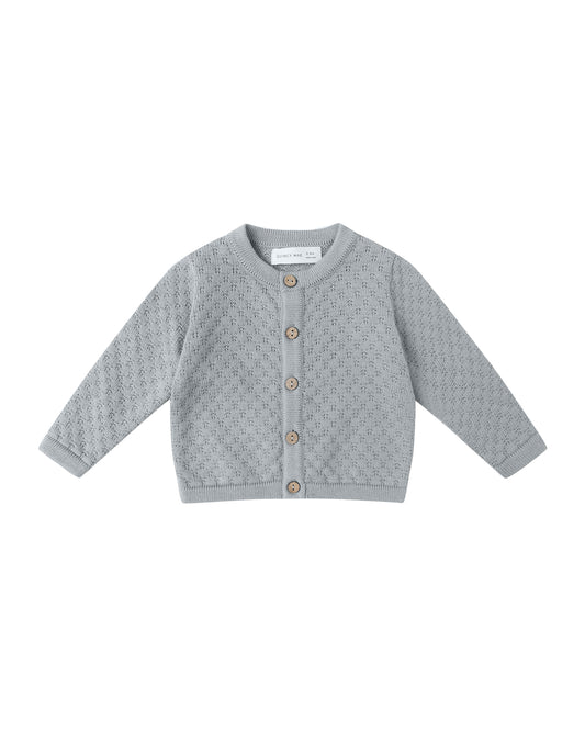 Steel Blue Knit Cardigan