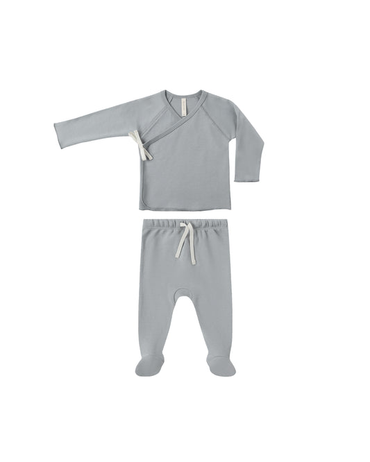 Steel Blue Wrap Top Set