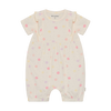 Baby romper with floral pattern on a white background