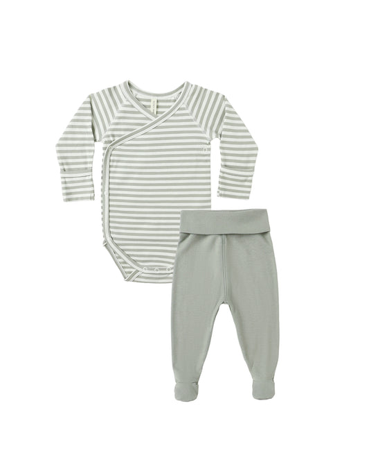 Fern Stripe Bodysuit & Pant Set
