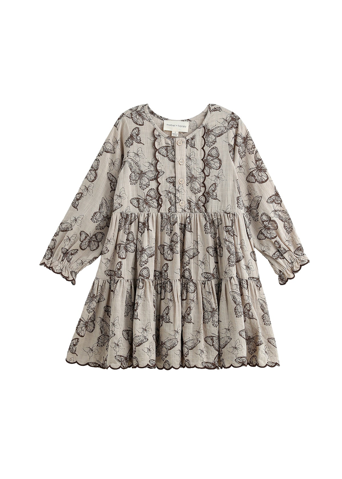 Brown Butterfly Dress
