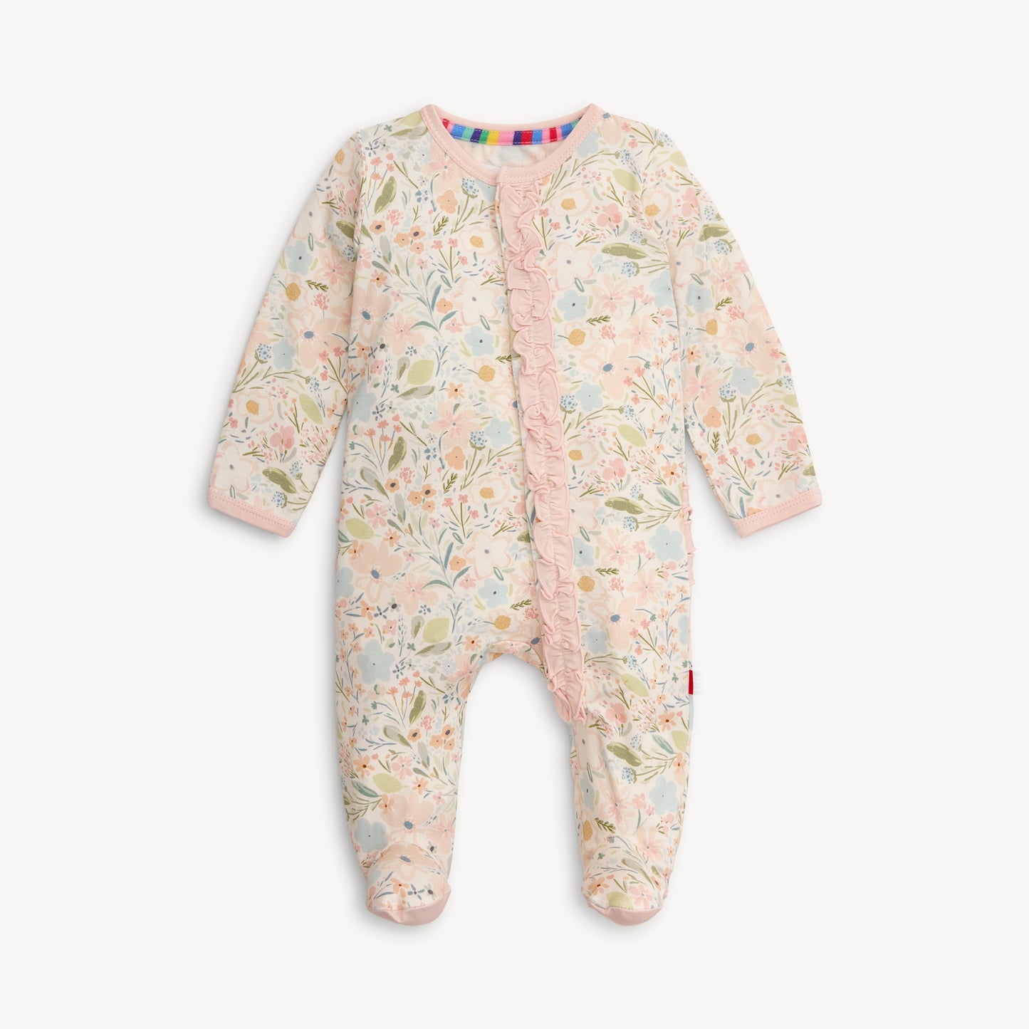 Charlotte Floral Ruffle Footie