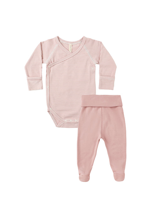 Rose Stripe Bodysuit & Pant Set
