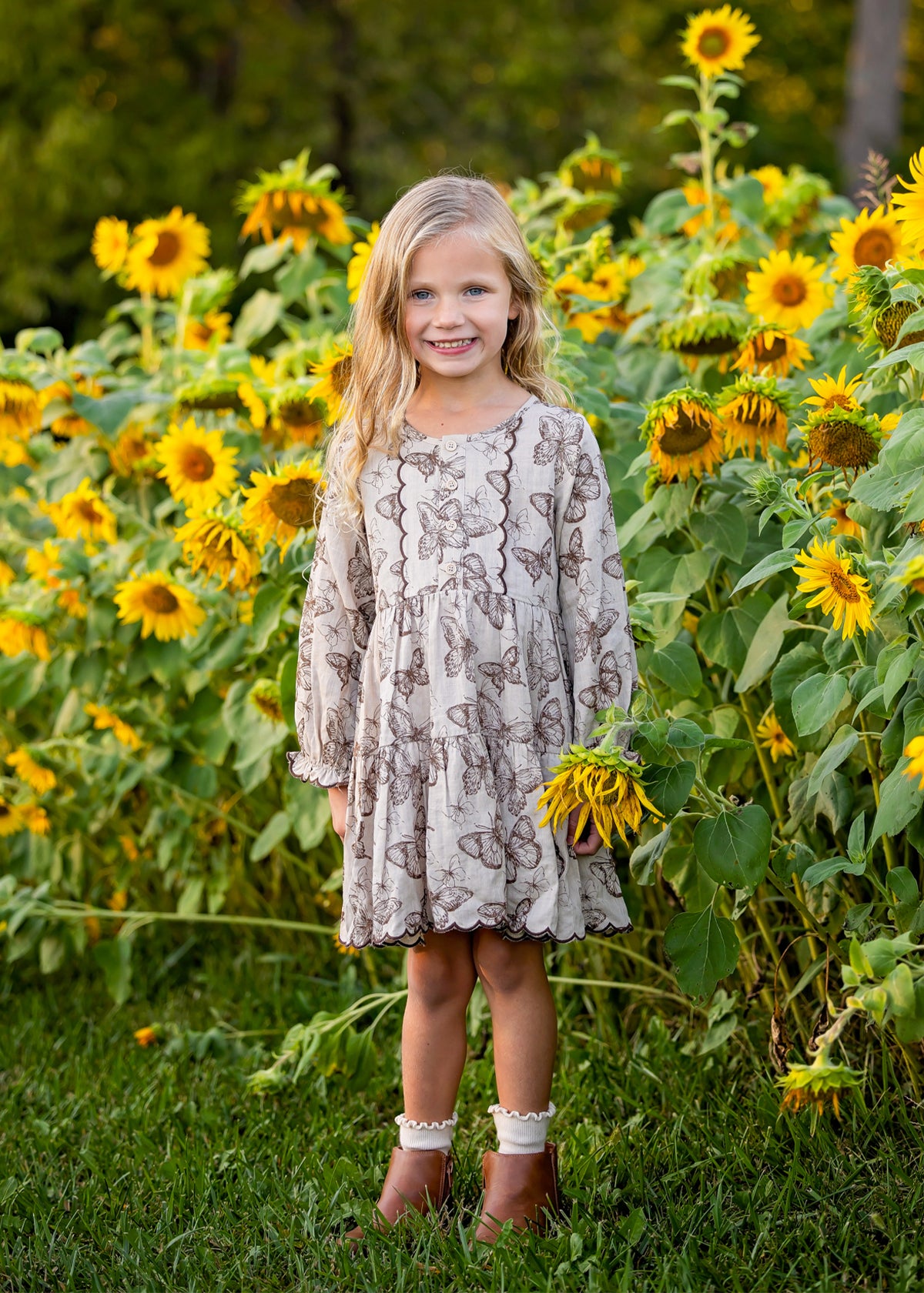 Brown Butterfly Dress