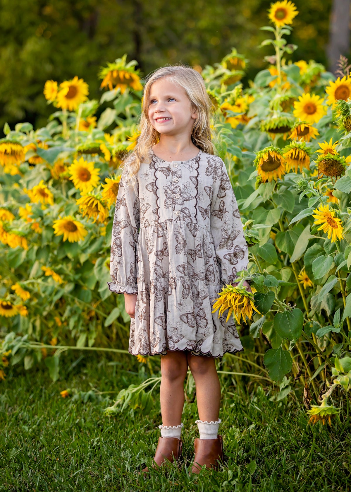 Brown Butterfly Dress