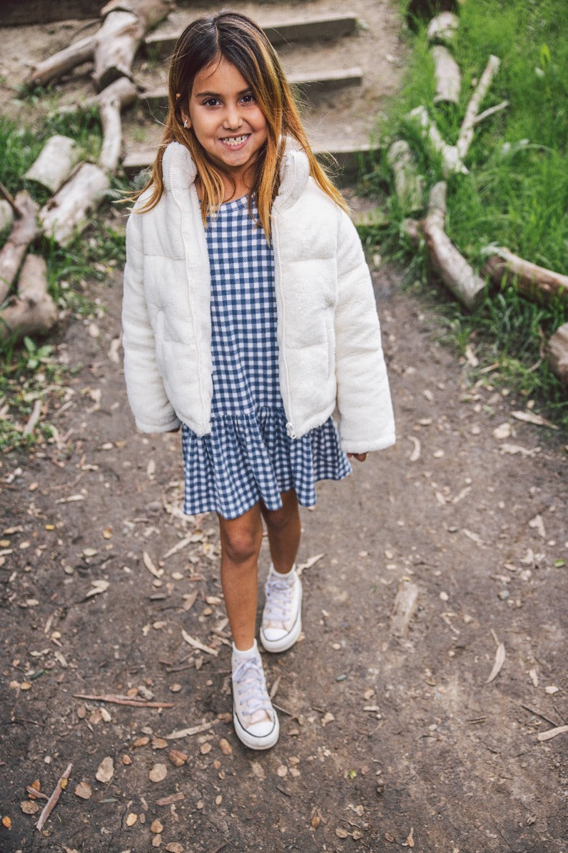 Blue Gingham Hacci Dress