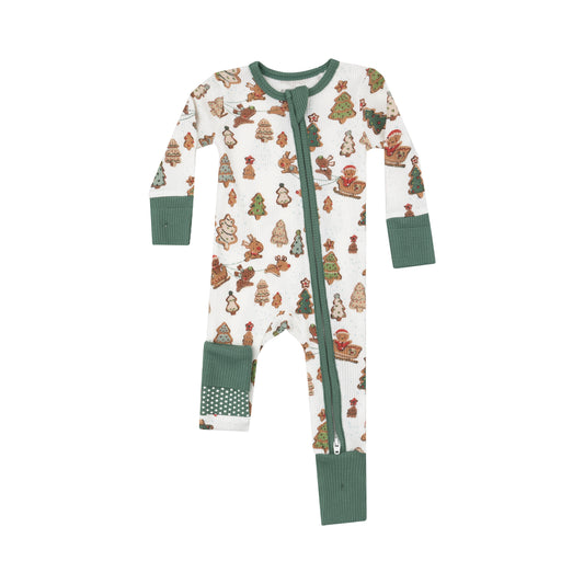 Gingerbread Sleigh Zip Romper