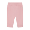 Pink baby pants on a white background