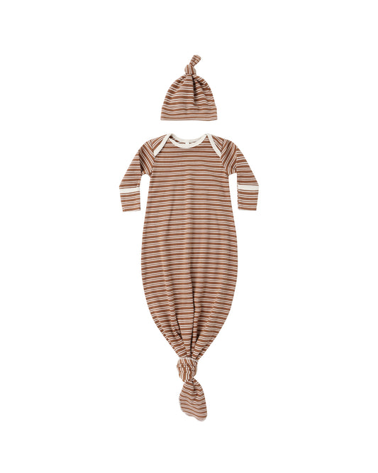 Cedar Stripe Gown & Hat