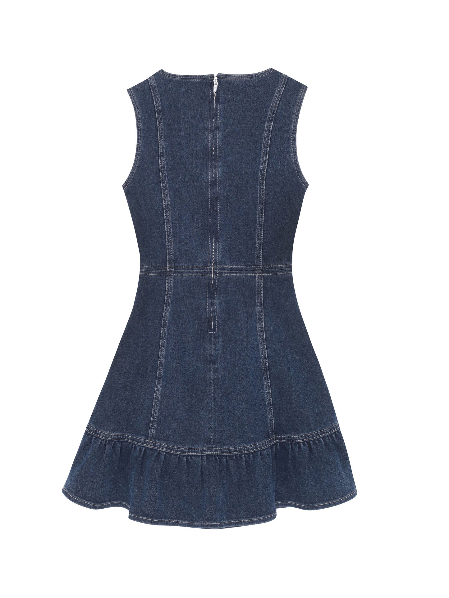 Bety Square Neck Denim Dress