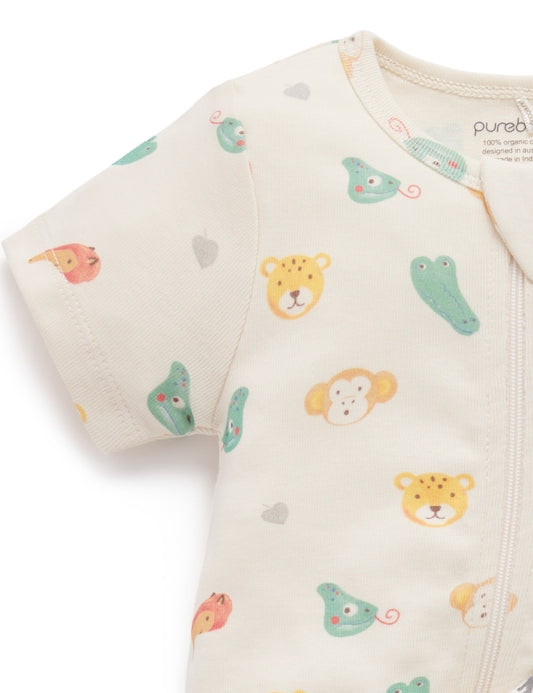 Fiesta Heads Zip Romper