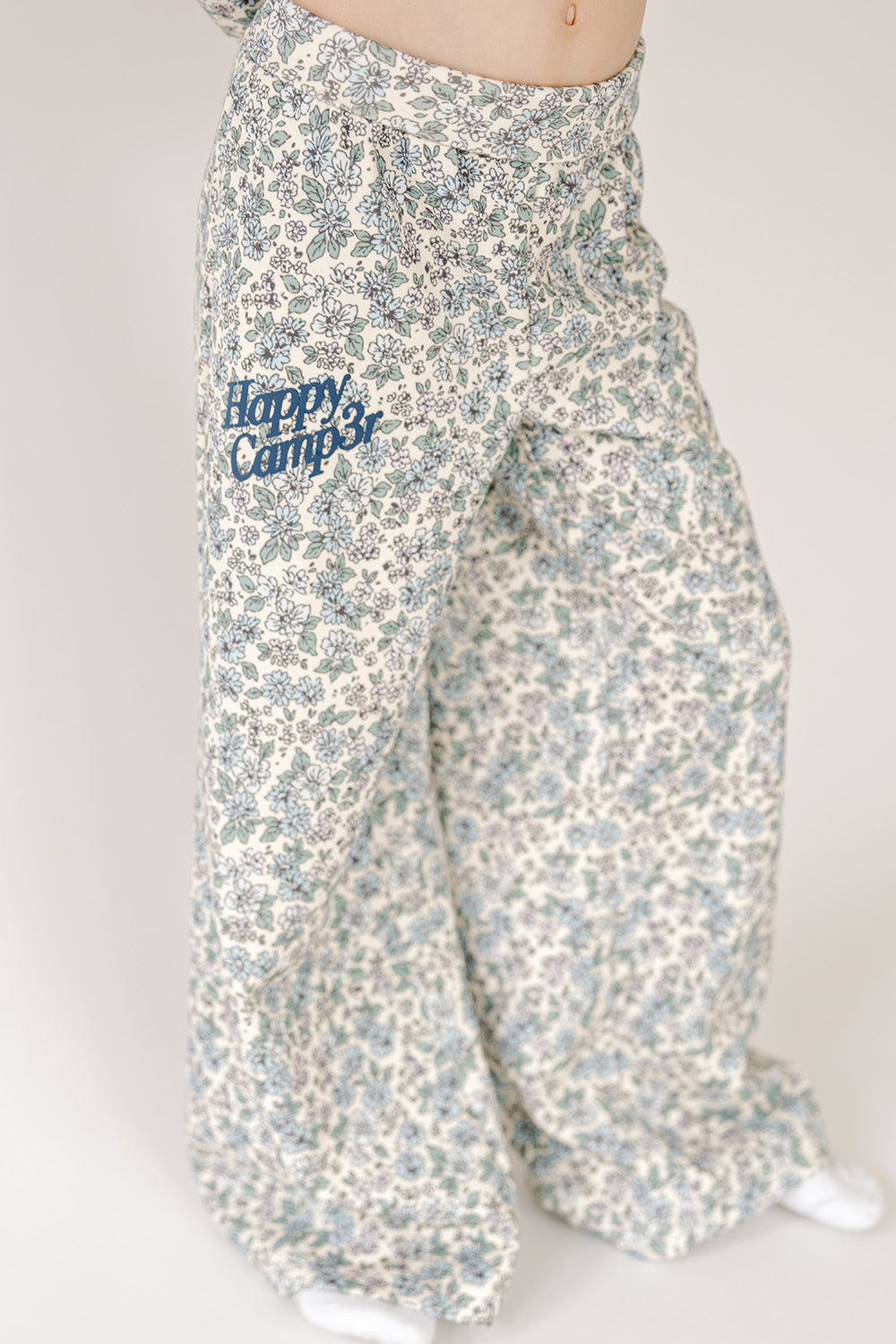 Dusty Blue Garden Foldover Pants