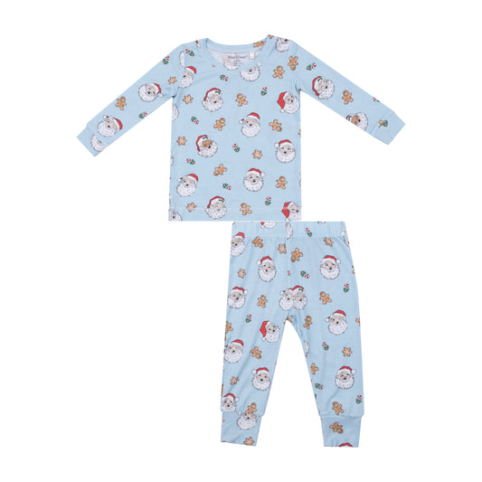 Blue Vintage Santa PJ Set