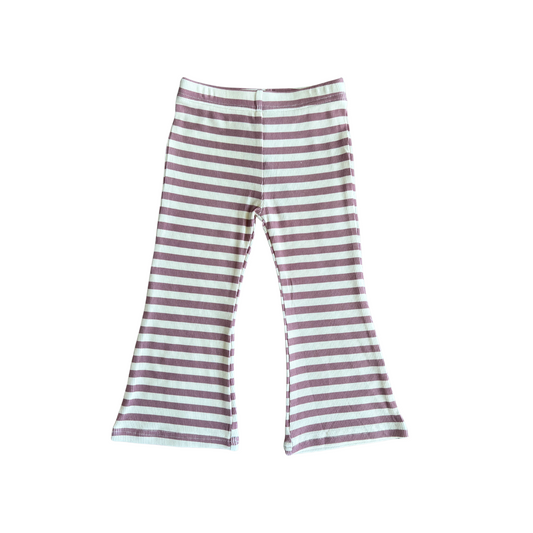 Mauve Stripe Flare Pants