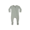 Fern Solid Bamboo Zip Footie