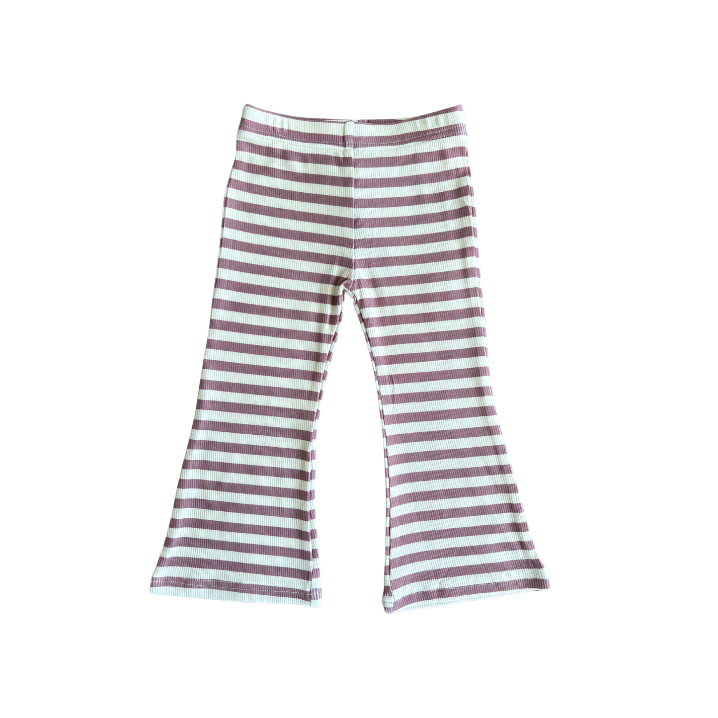 Mauve Stripe Flare Pants