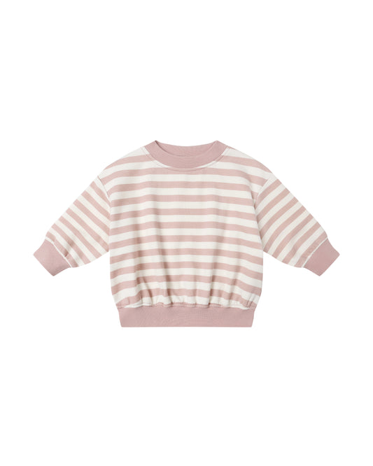 Pink Stripe Relaxed Sweatshirt