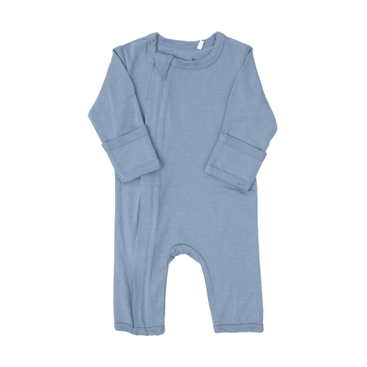 Steel Blue Zip Romper