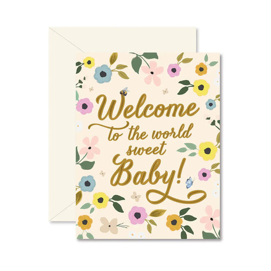 Welcome Sweet Baby Card 193 GIFT PARENT Ginger P. Designs 