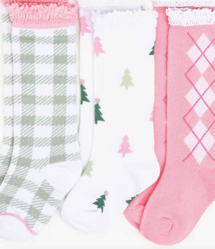 Winter Wonderland Knee High Socks Set Of 3 110 ACCESSORIES CHILD Little Stocking Co. 1.5-3Y 