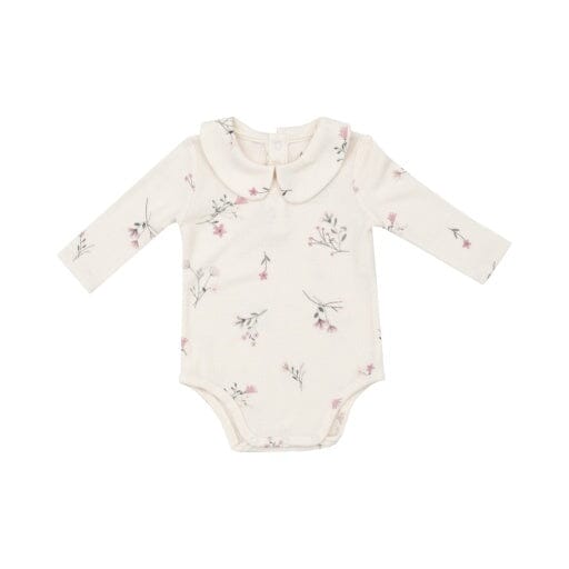 Wispy Floral Ribbed Bodysuit Baby Girls Onesies ANGEL DEAR 