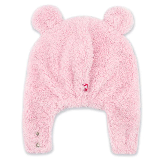 Baby Pink Furry Bear Hat