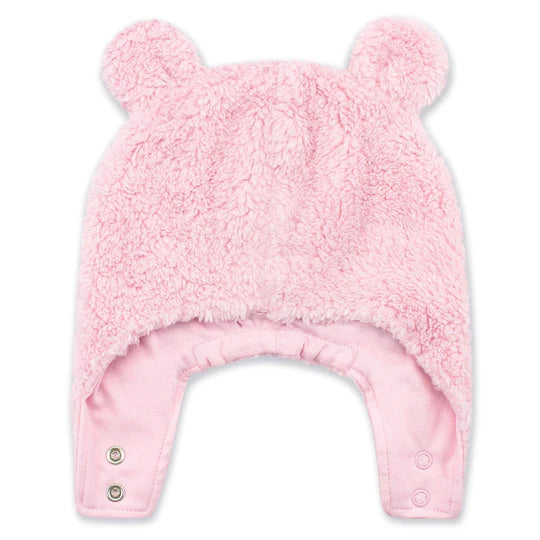Baby Pink Furry Bear Hat