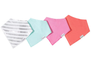 Bib Set Bibs Copper Pearl Jewel (Silver Stripe) 