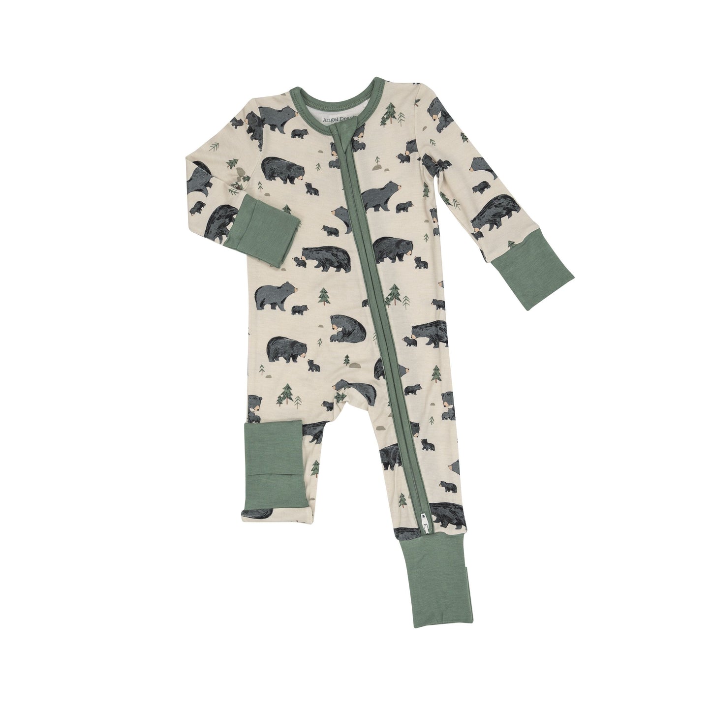 Black Bears Zip Romper 130 BABY BOYS/NEUTRAL APPAREL Angel Dear 0-3m 