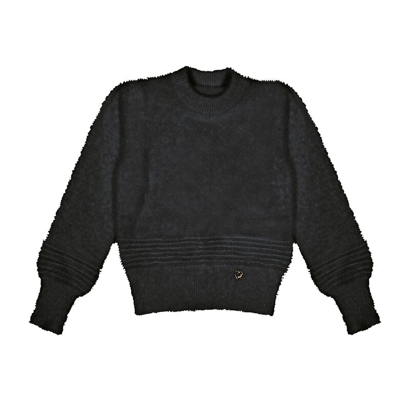 Black Fuzzy Sweater 160 GIRLS APPAREL TWEEN 7-16 Mayoral 8 