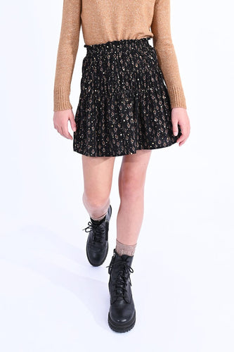 Black Jude Glitter Woven Skirt 160 GIRLS APPAREL TWEEN 7-16 Molly Bracken 8 