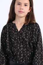 Black Jude V-Neck Blouse 160 GIRLS APPAREL TWEEN 7-16 Molly Bracken 