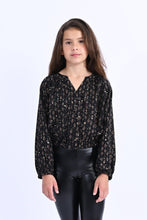Black Jude V-Neck Blouse 160 GIRLS APPAREL TWEEN 7-16 Molly Bracken 8 
