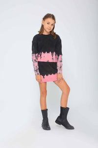 Black Pink Tie Dye Top 160 GIRLS APPAREL TWEEN 7-16 Haven Girl 