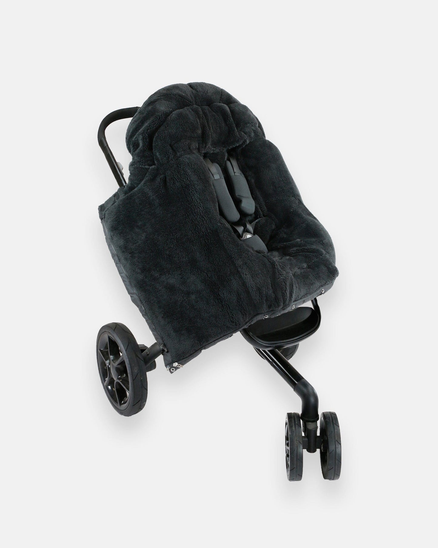 Black Plush Stroller Blanket 180 BABY GEAR 7AM 